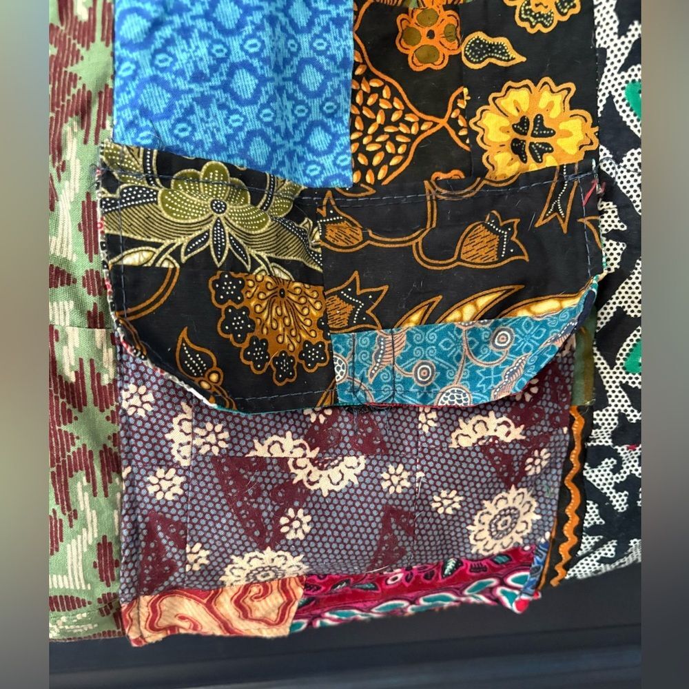 Handmade ColorfulPatchwork Sling Backpack - Picture 2 of 6